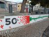 Mural evocativo dos 50 anos do 25 de abril.