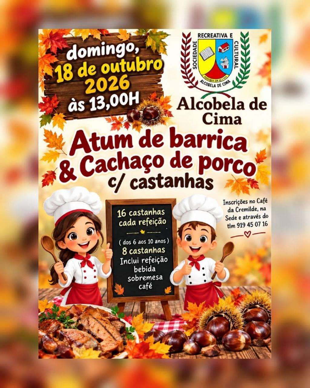Almo&ccedil;o de atum na SRC de Alcobela de Cima 